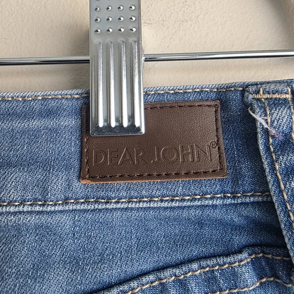 Dear John Patchwork Joy Rich Comfort Skinny Jean in Medium Blue Size 29 - Picture 9 of 9